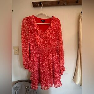 Floral Red Dress mittoshop excellent condition. Worn 1 time.
